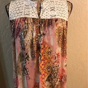 Mystree  Easy Mock Neck Tunic